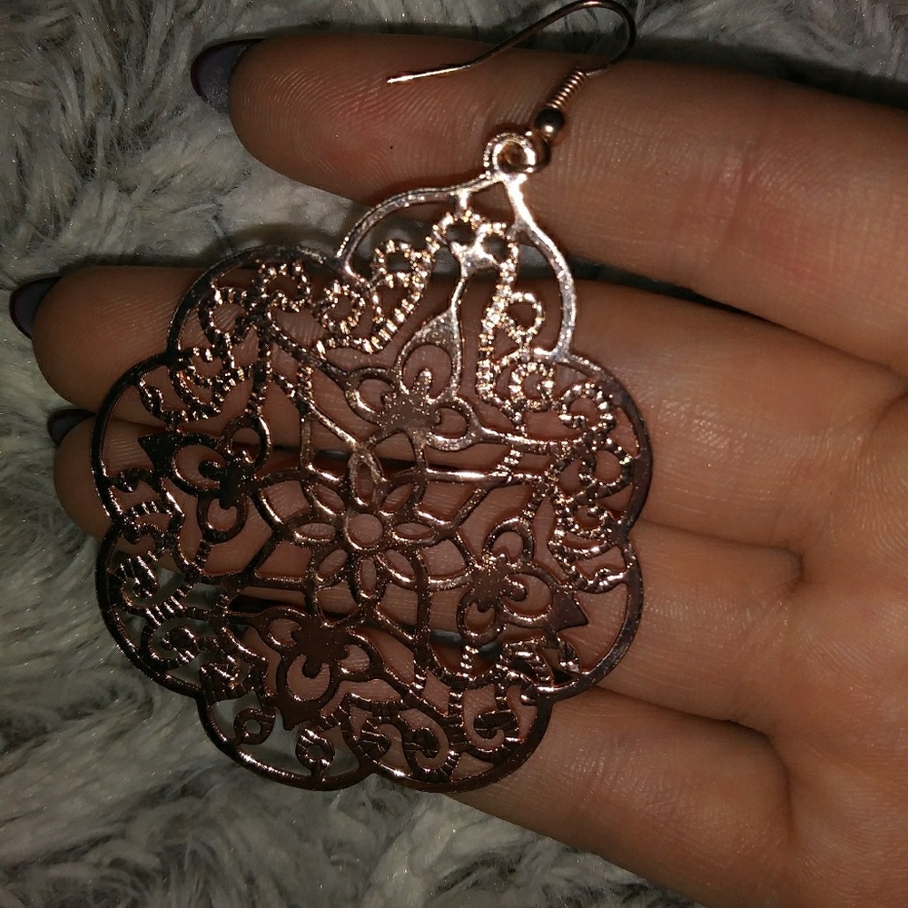 Rose Gold Sterling Silver Earrings